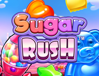 Pantalla principal del juego Sugar Rush con dulces de colores y multiplicadores